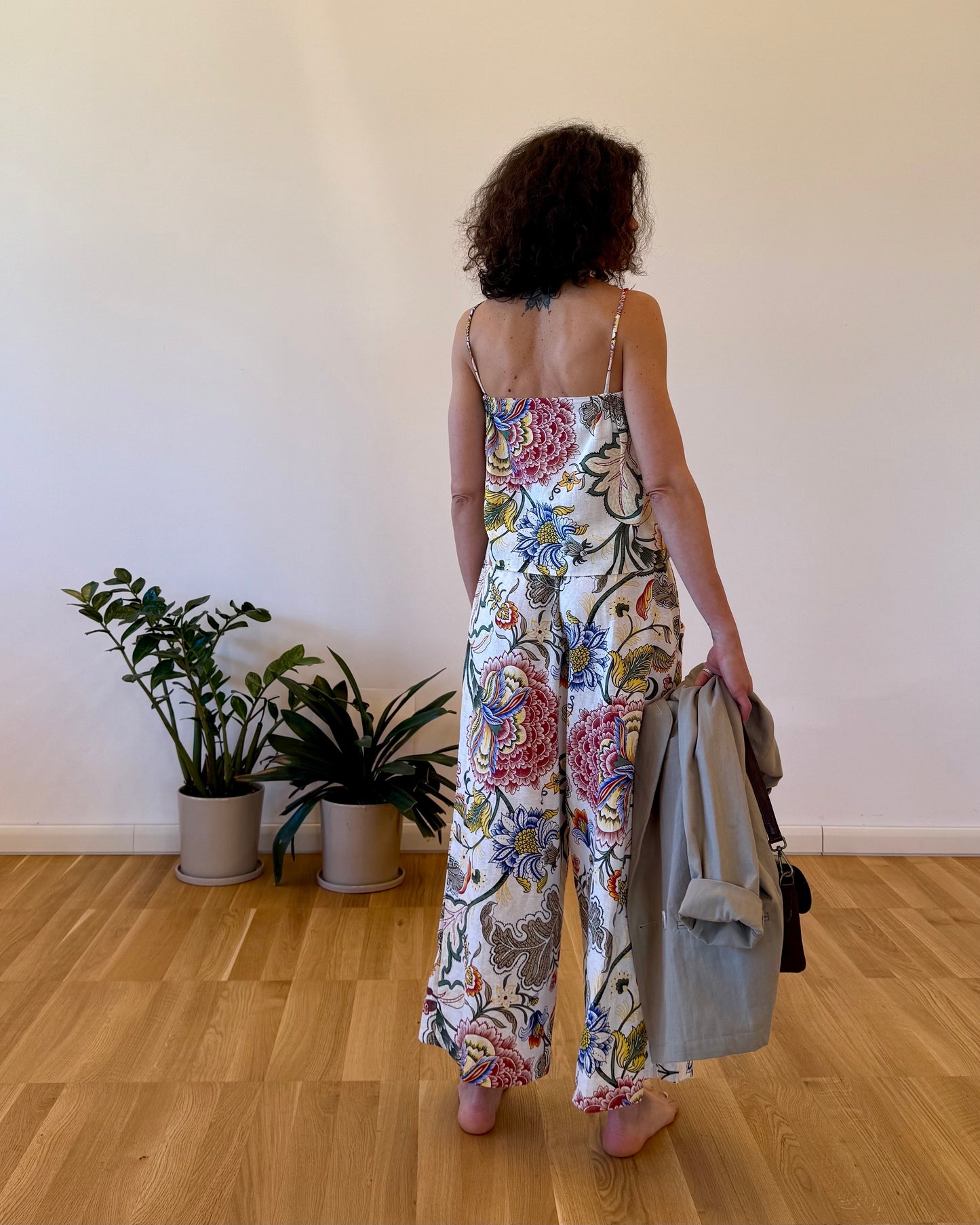 Completo in lino fantasia
