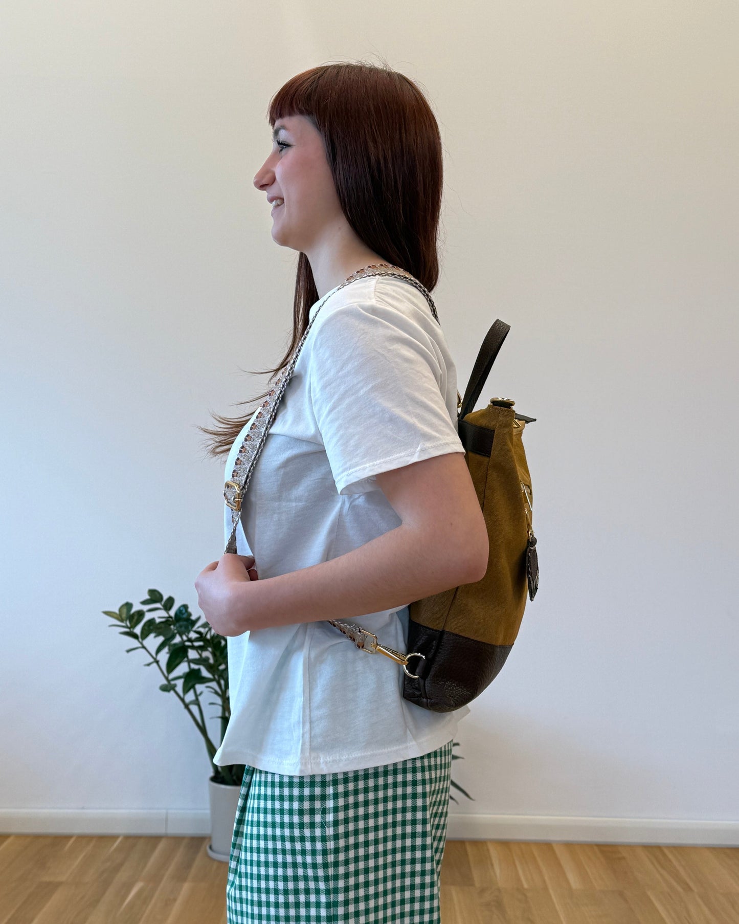 Borsa zaino Canvas arancio