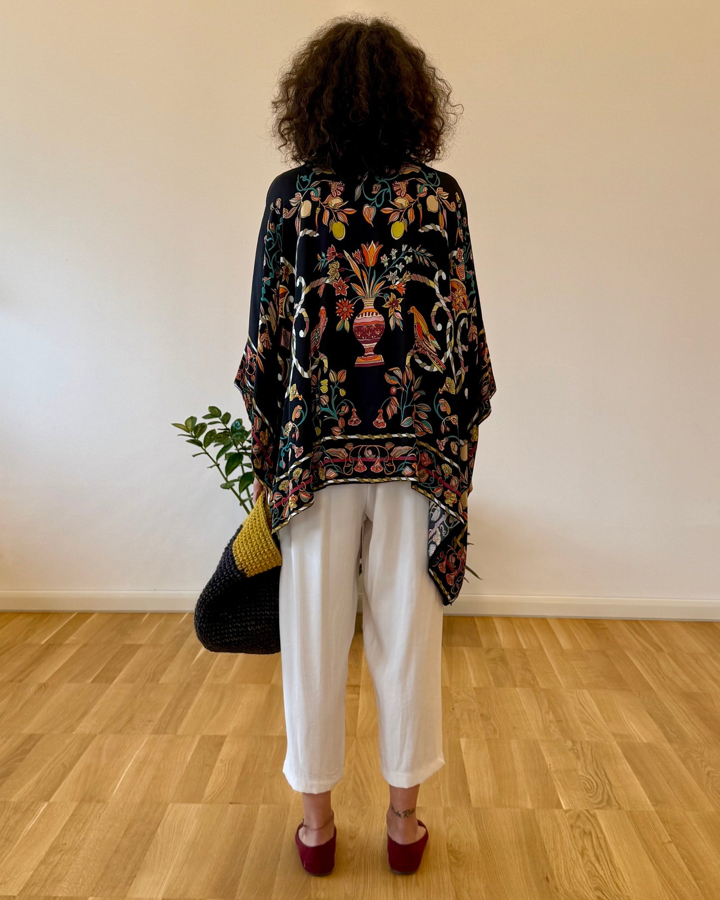 Camicia Oversize in Viscosa Rasata