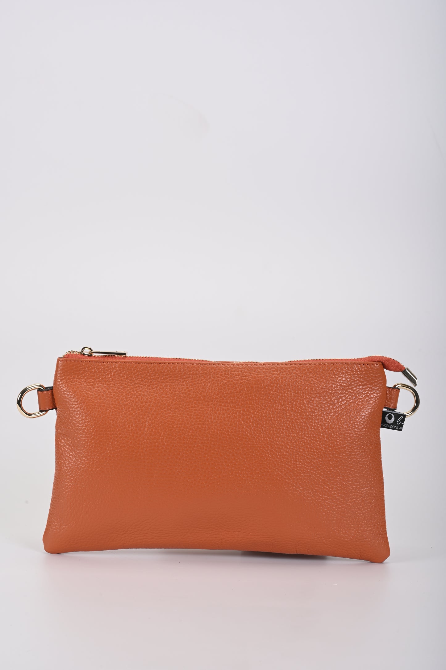 Borsa Mixina in pelle arancio