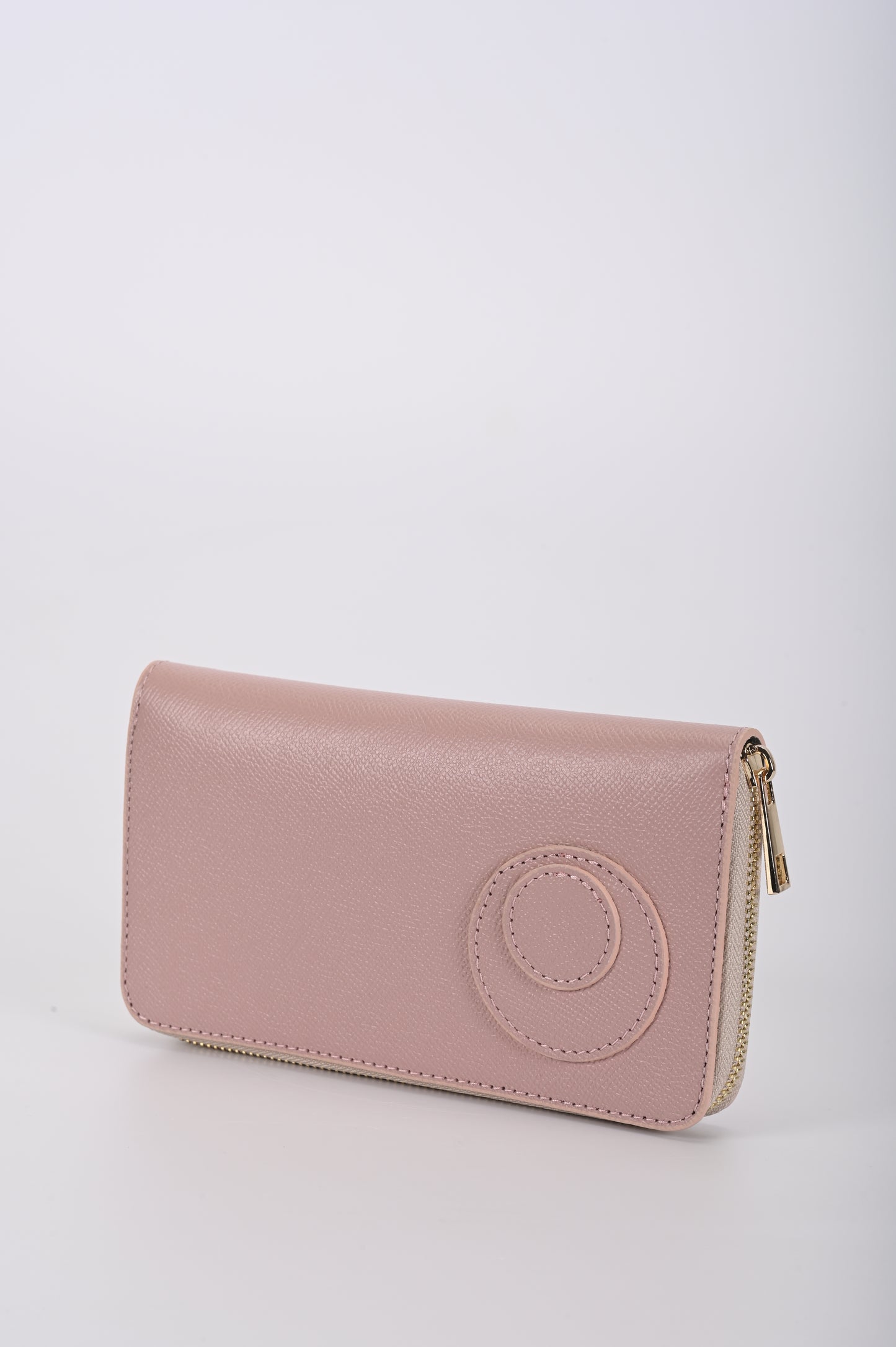 Portafoglio pelle rosa pallido