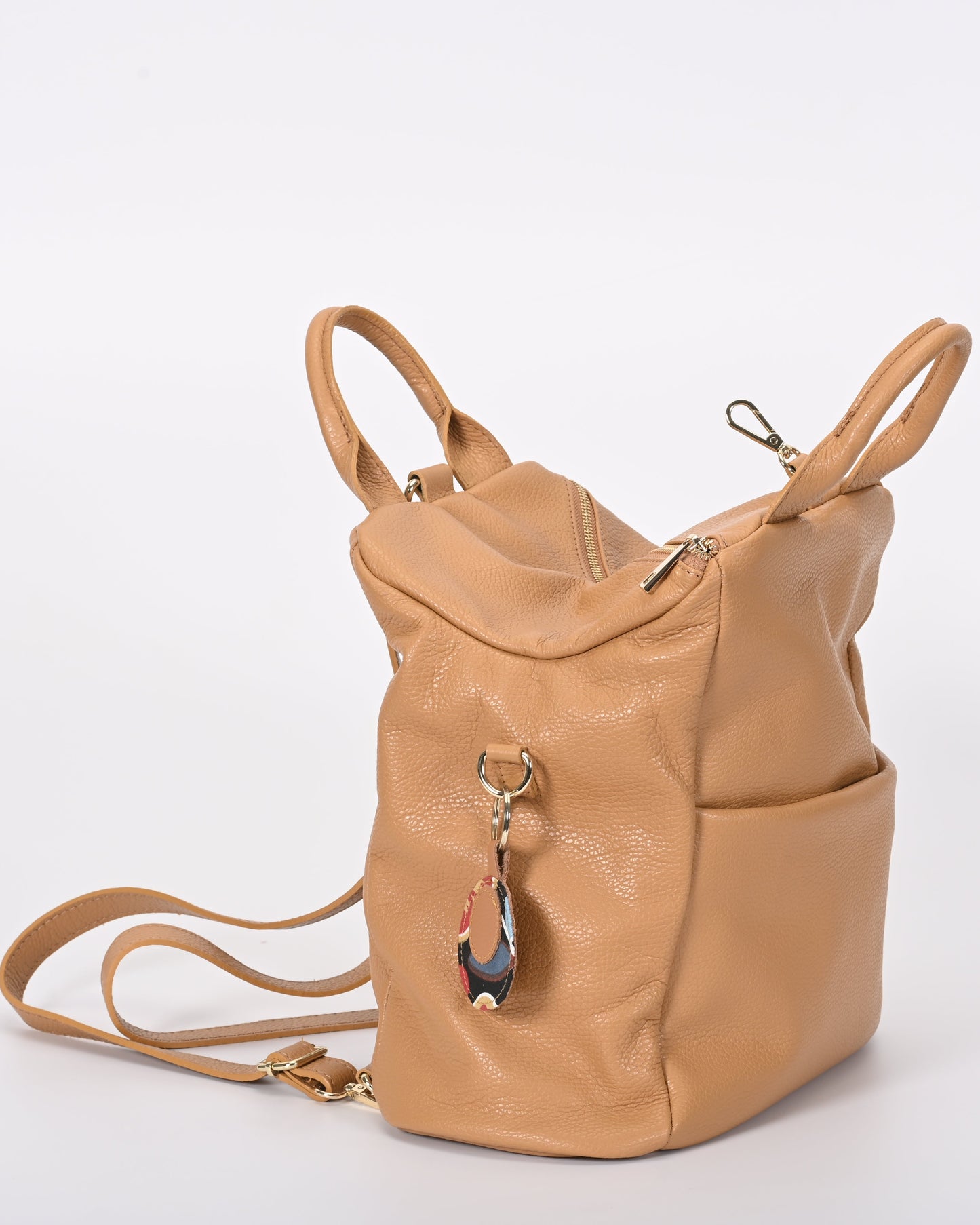 Borsa zaino pelle beige