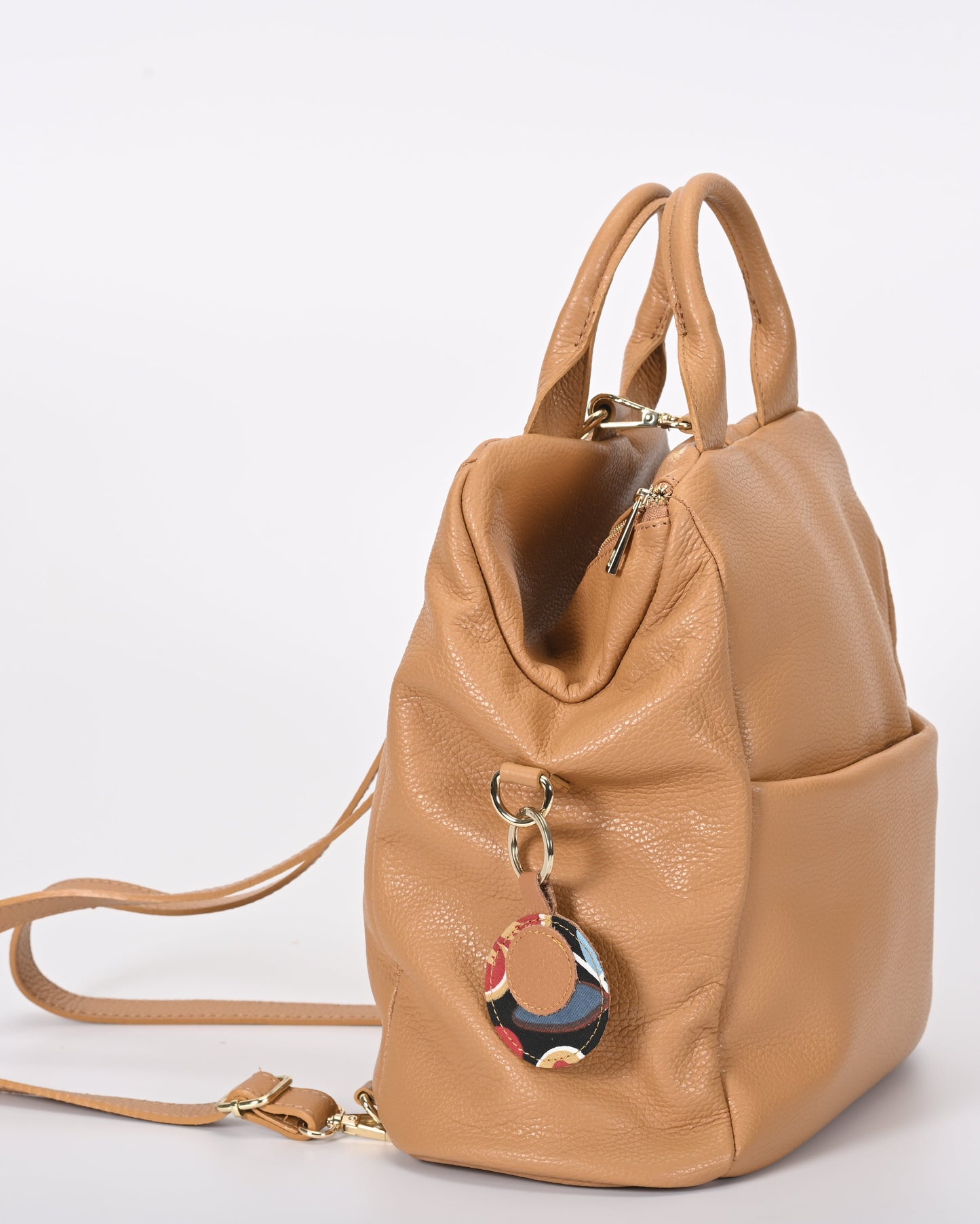 Borsa zaino pelle beige