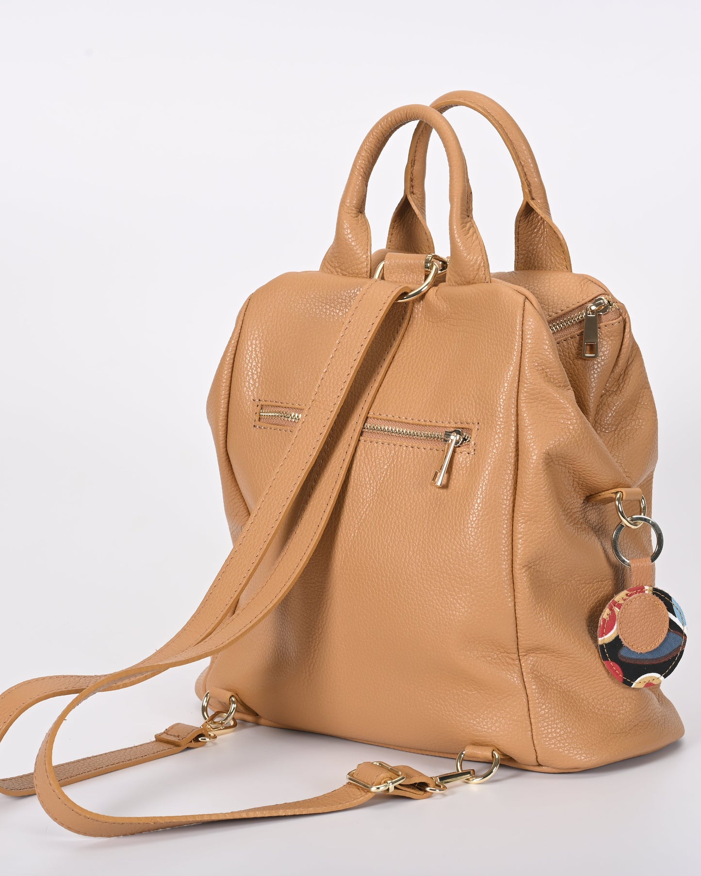 Borsa zaino pelle beige