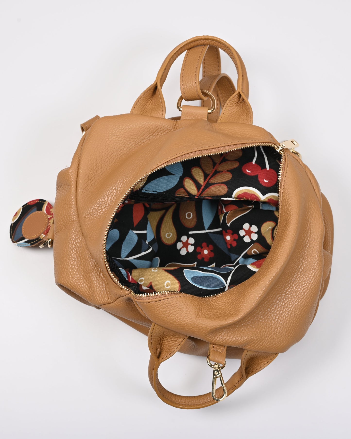 Borsa zaino pelle beige