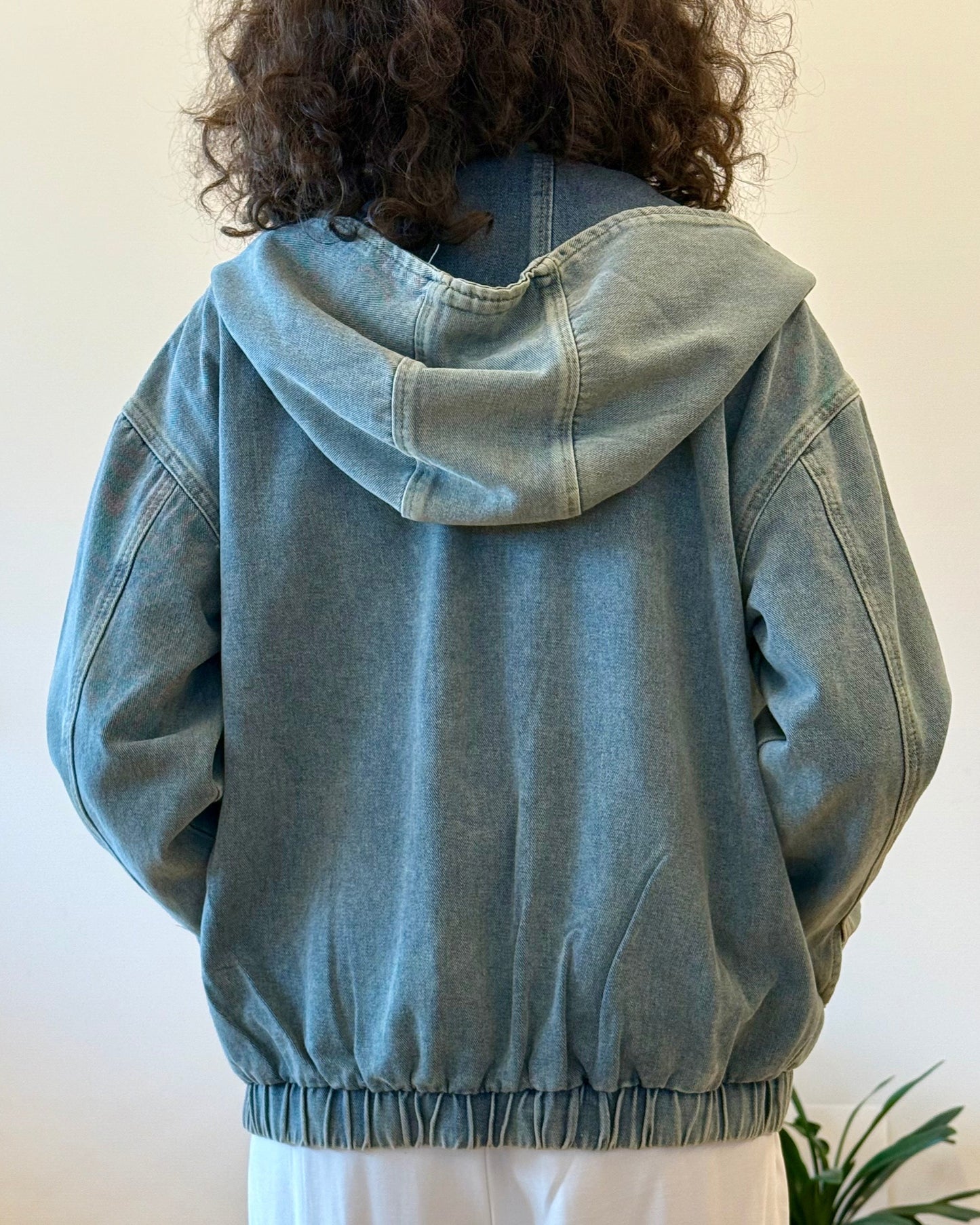 Giubbotto boxy in denim