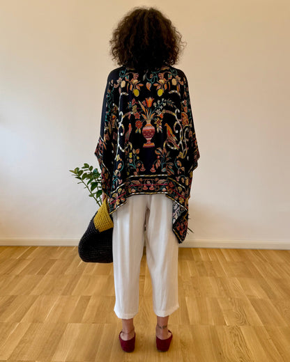 Camicia Oversize in Viscosa Rasata