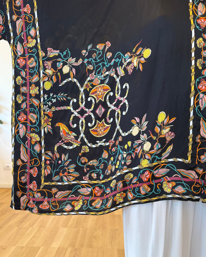 Camicia Oversize in Viscosa Rasata