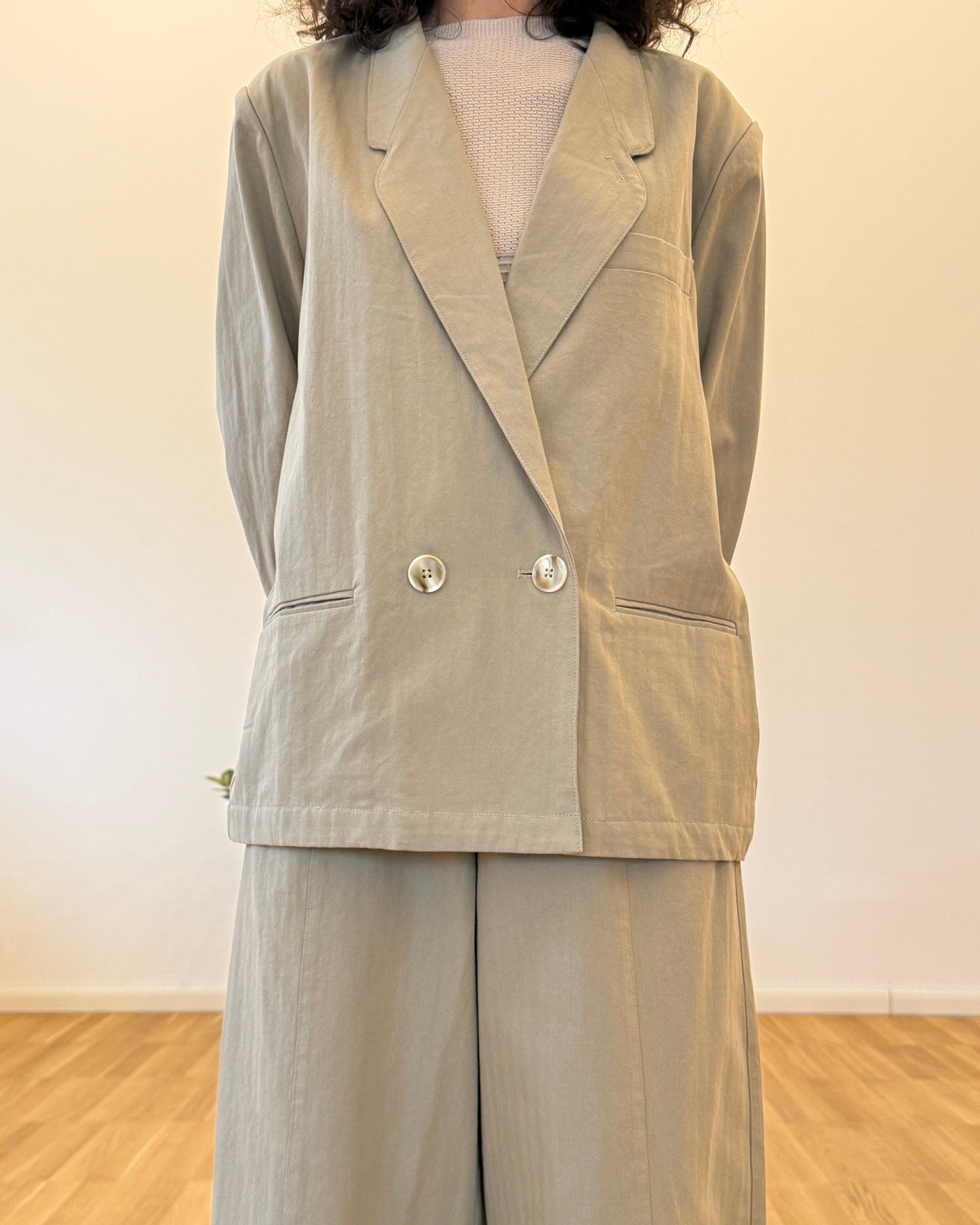 Completo giacca e pantalone salvia