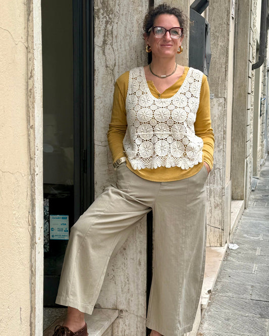 Top crochet panna