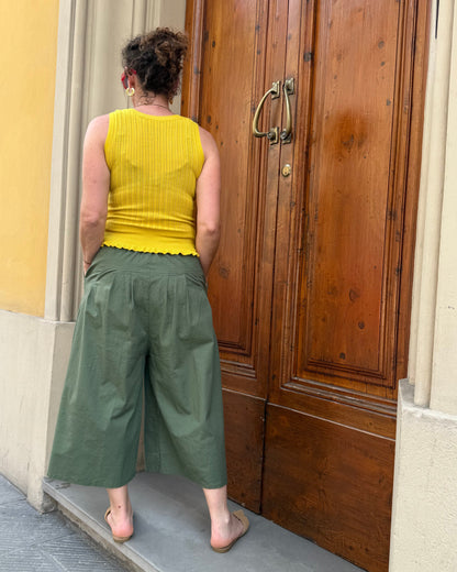 Pantalone ampio verde