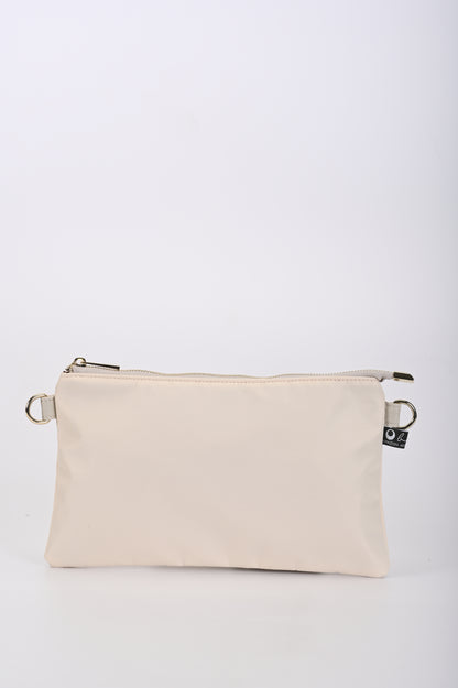 Borsa Mixina in tessuto impermeabile bianco latte