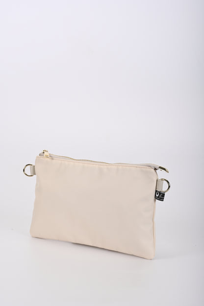 Borsa Mixina in tessuto impermeabile bianco latte