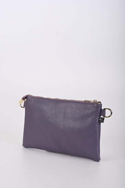 Borsa Mixina in pelle viola