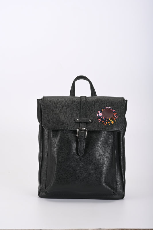 Zaino in pelle nera