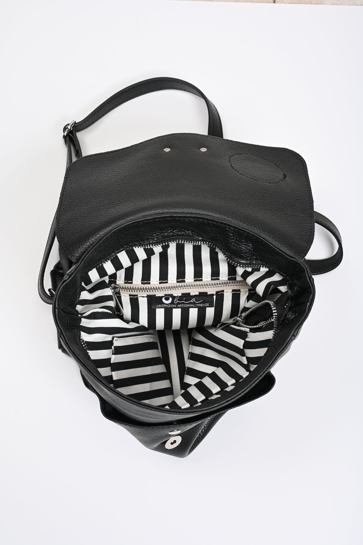 Zaino in pelle nera