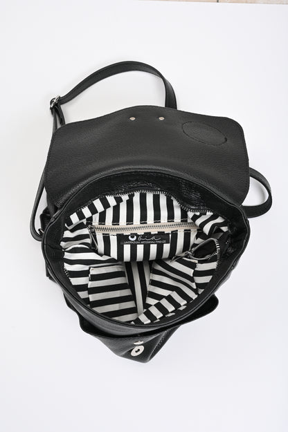 Zaino in pelle nera