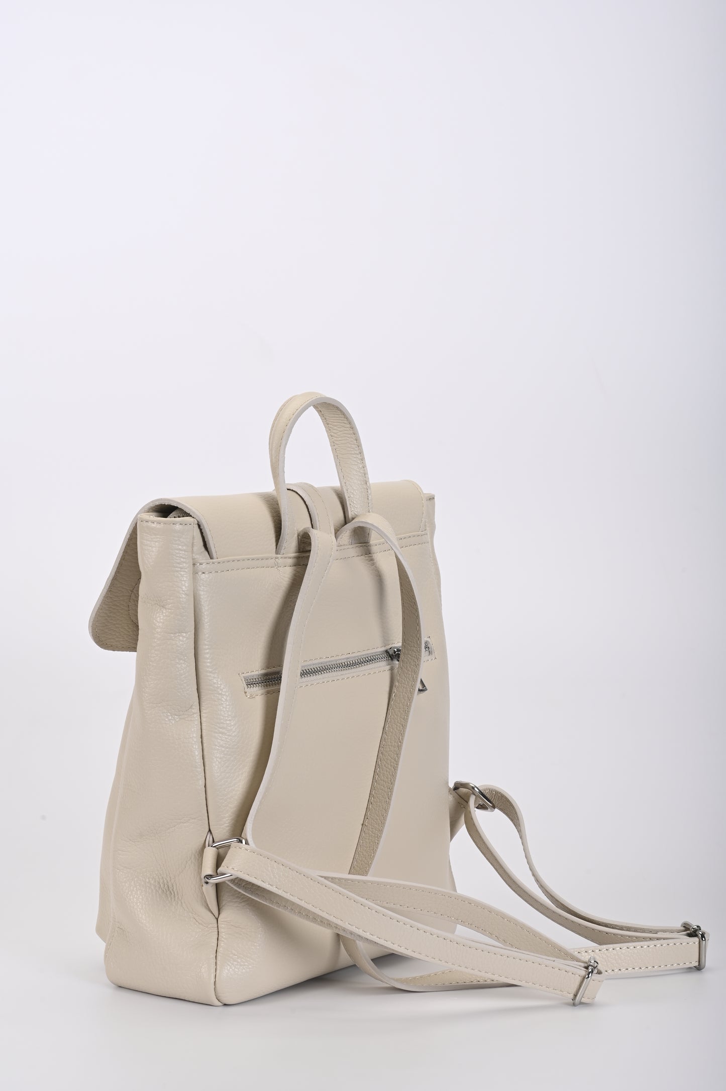 Zaino in pelle bianco latte
