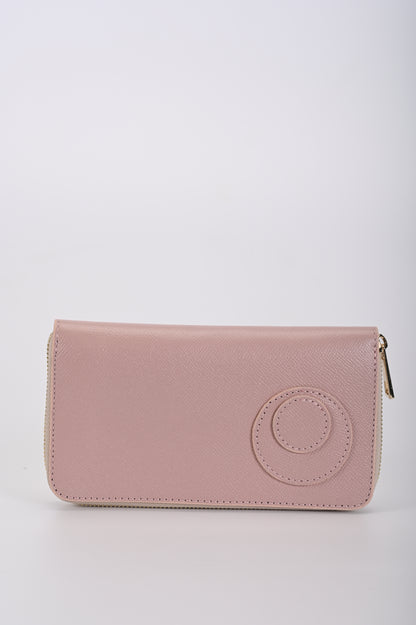 Portafoglio pelle rosa pallido