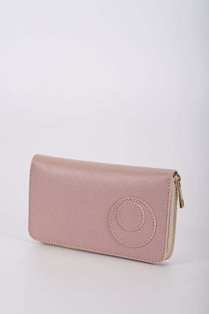 Portafoglio pelle rosa pallido